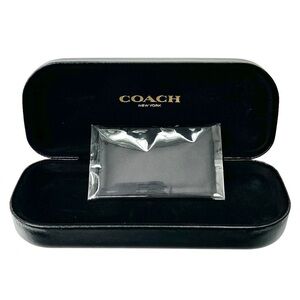 COACH Black Hard Shell Sunglasses Case with NEW Microfiber Lens Cloth